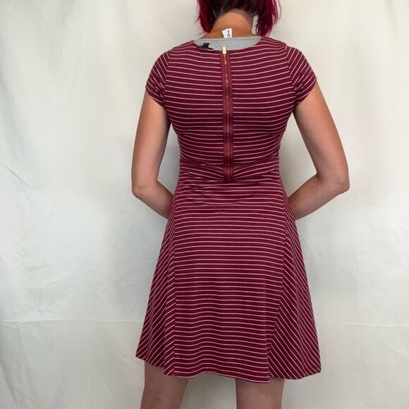 The Limited Women's A Line Fit and Flare Dress XST XS Extra Small TALL Burgundy - Picture 2 of 14